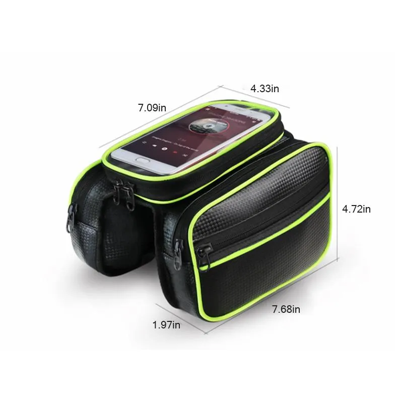 Bicycle phone bag with touch screen