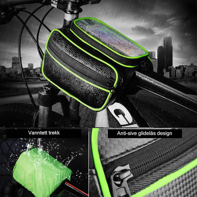 Bicycle phone bag with touch screen