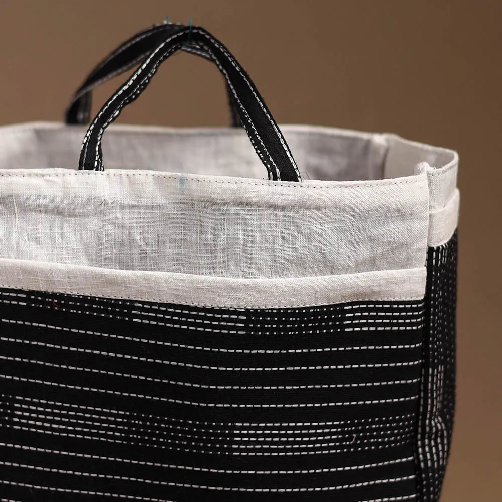 Black - Handmade Cotton Multipurpose Cosmetic/Toiletry Bag 04