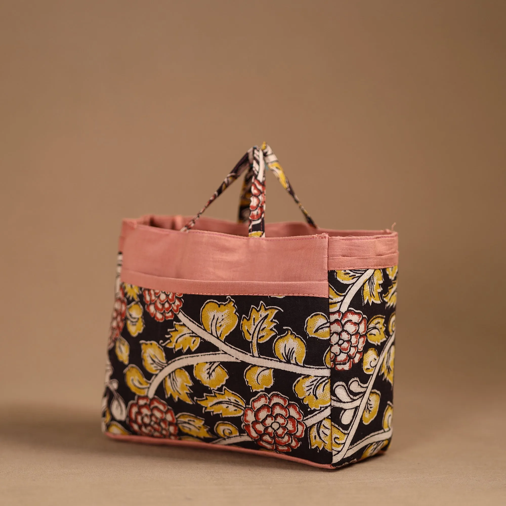 Black - Handmade Cotton Multipurpose Cosmetic/Toiletry Bag 12