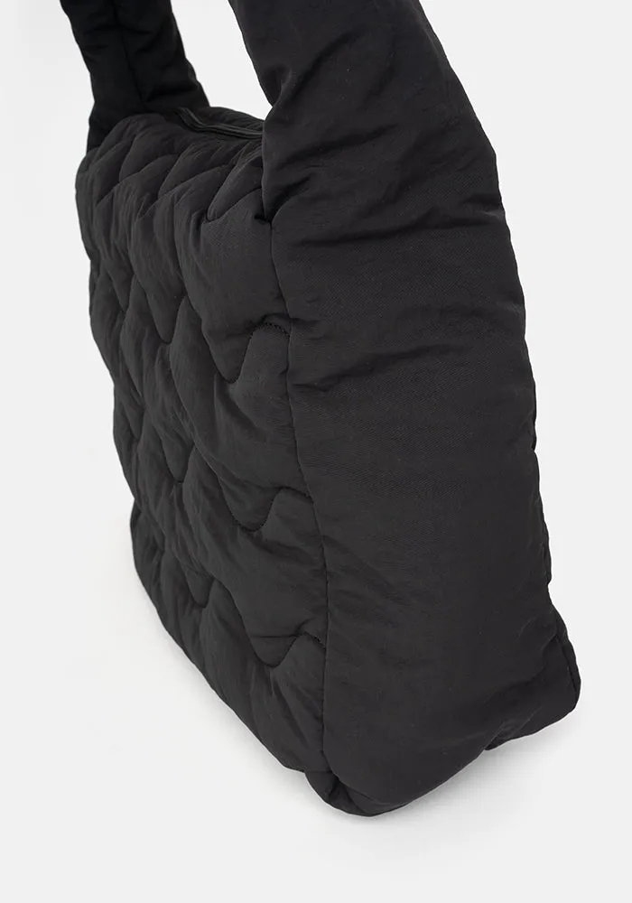 Black Quilted Shoulder Popsy Bag
