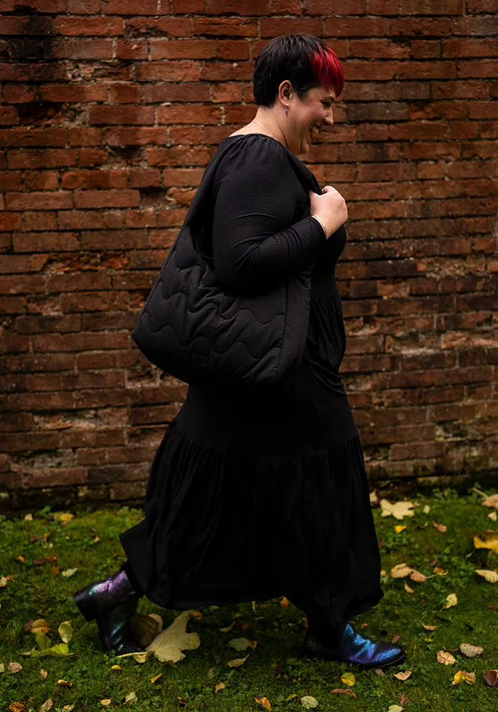 Black Quilted Shoulder Popsy Bag
