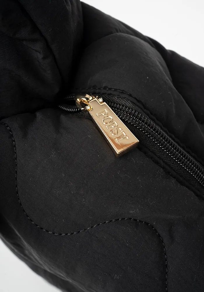 Black Quilted Shoulder Popsy Bag