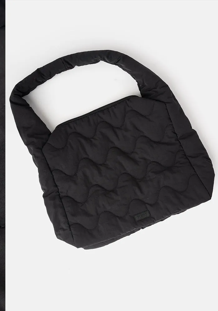 Black Quilted Shoulder Popsy Bag