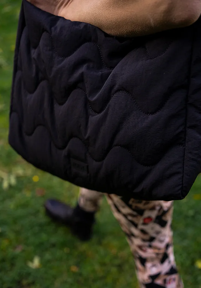 Black Quilted Shoulder Popsy Bag