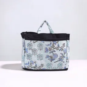 Blue - Handmade Cotton Multipurpose Cosmetic/Toiletry Bag 06