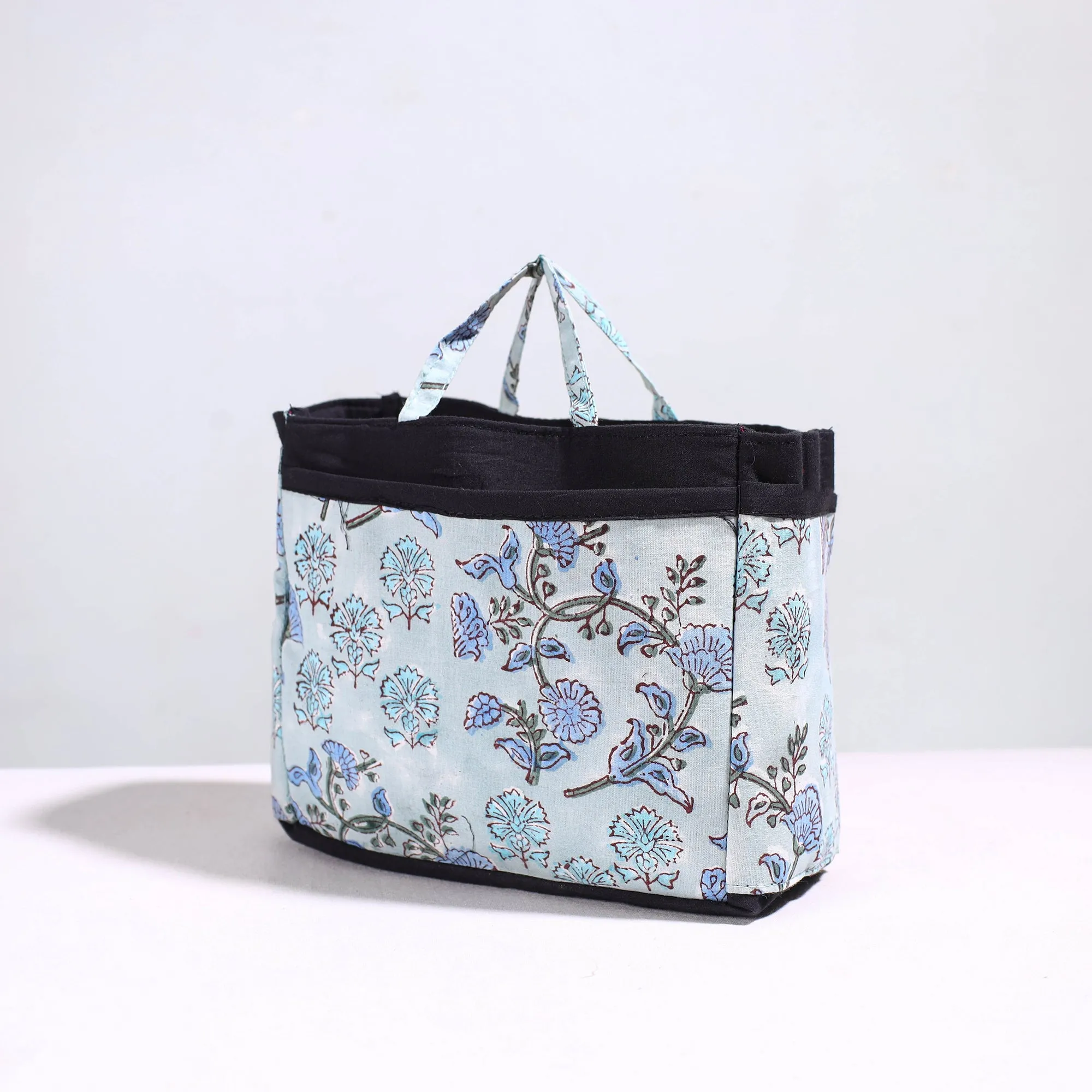 Blue - Handmade Cotton Multipurpose Cosmetic/Toiletry Bag 06