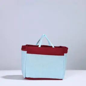 Blue - Handmade Cotton Multipurpose Cosmetic/Toiletry Bag 12