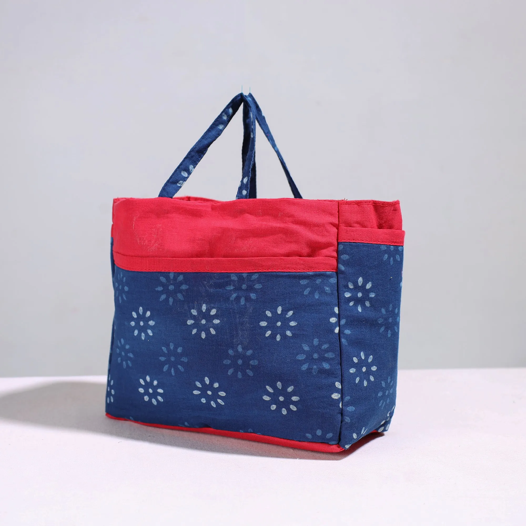 Blue - Handmade Cotton Multipurpose Cosmetic/Toiletry Bag 34