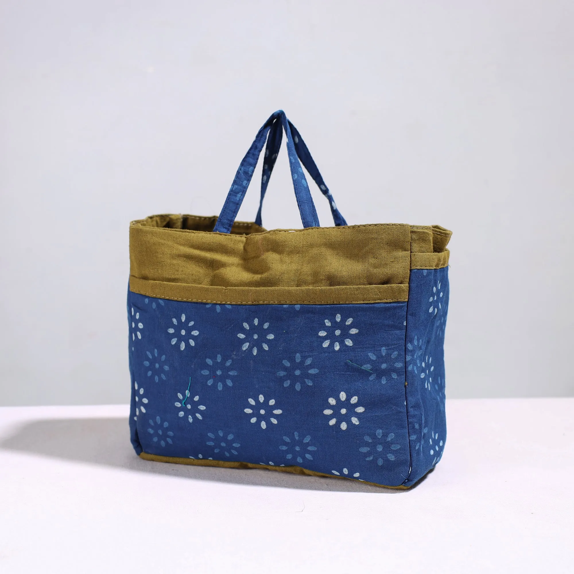 Blue - Handmade Cotton Multipurpose Cosmetic/Toiletry Bag 35