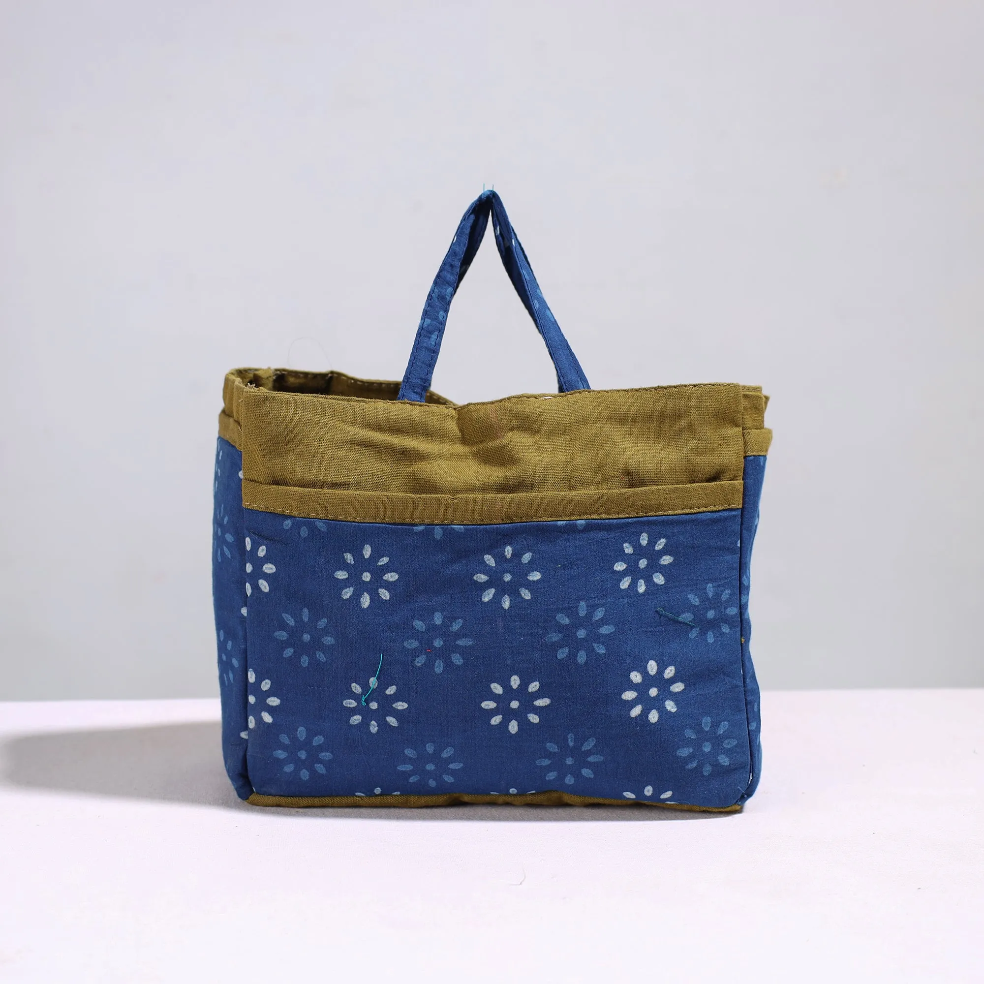 Blue - Handmade Cotton Multipurpose Cosmetic/Toiletry Bag 35