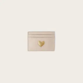 Bone and Gold Heart Wallet