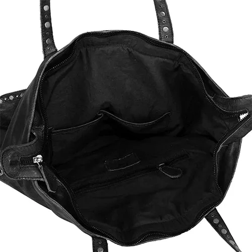 Bordeaux Distressed Rivet Tote