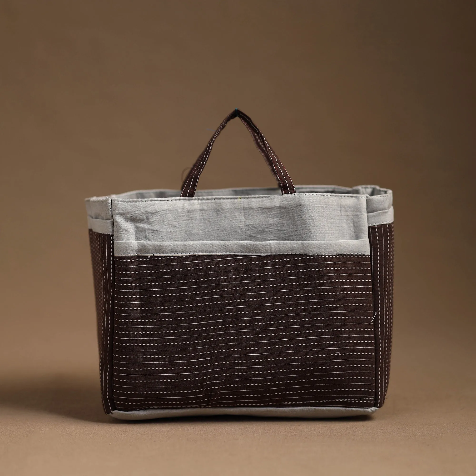 Brown - Handmade Cotton Multipurpose Cosmetic/Toiletry Bag 28