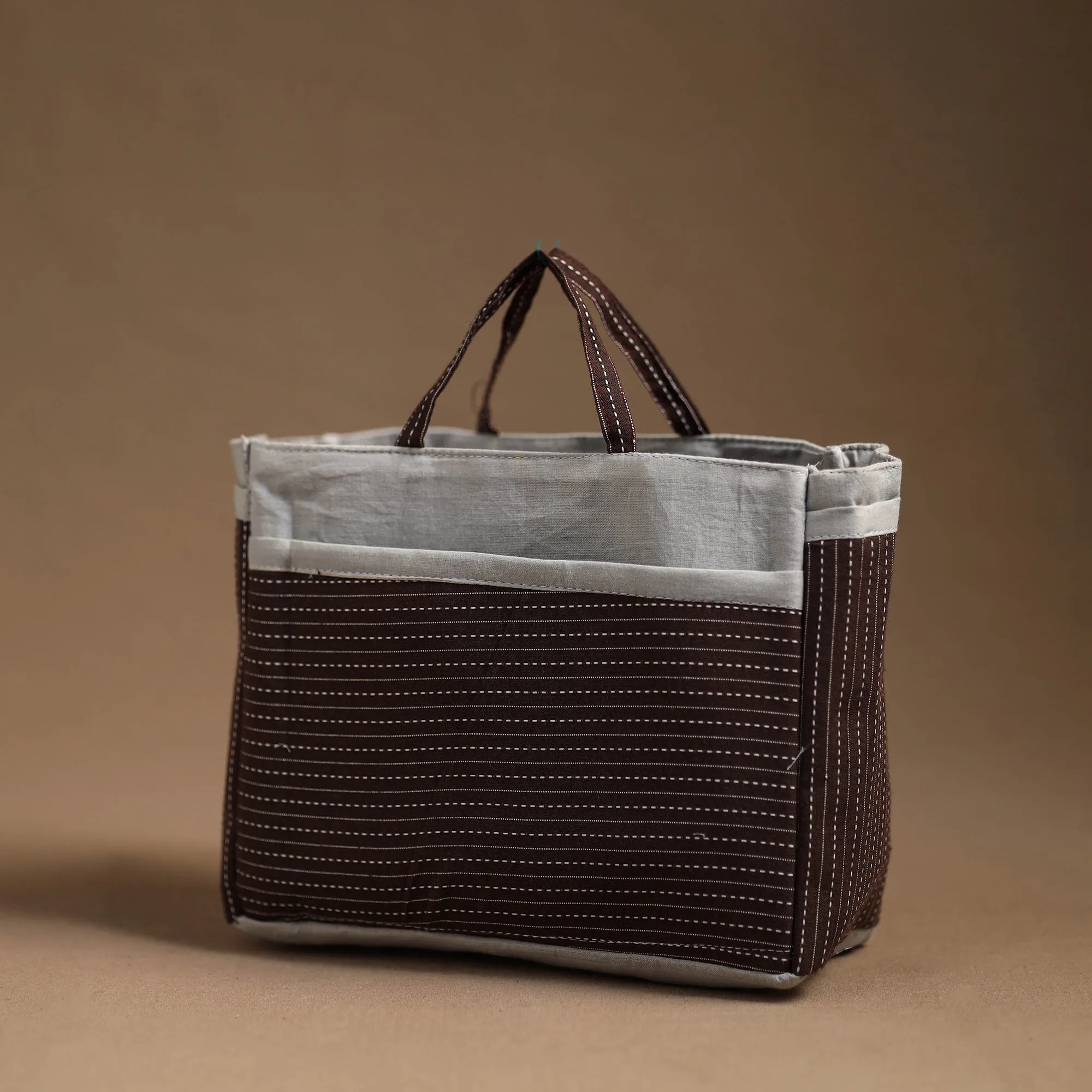 Brown - Handmade Cotton Multipurpose Cosmetic/Toiletry Bag 28