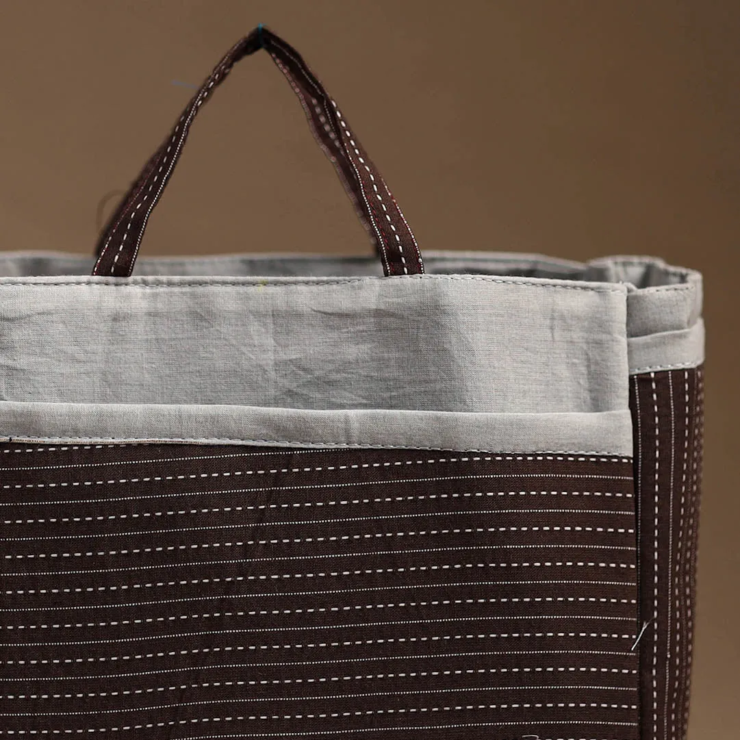 Brown - Handmade Cotton Multipurpose Cosmetic/Toiletry Bag 28