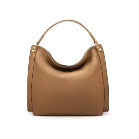 Carol Ann Slouchy Leather Shoulder Bag - Taupe