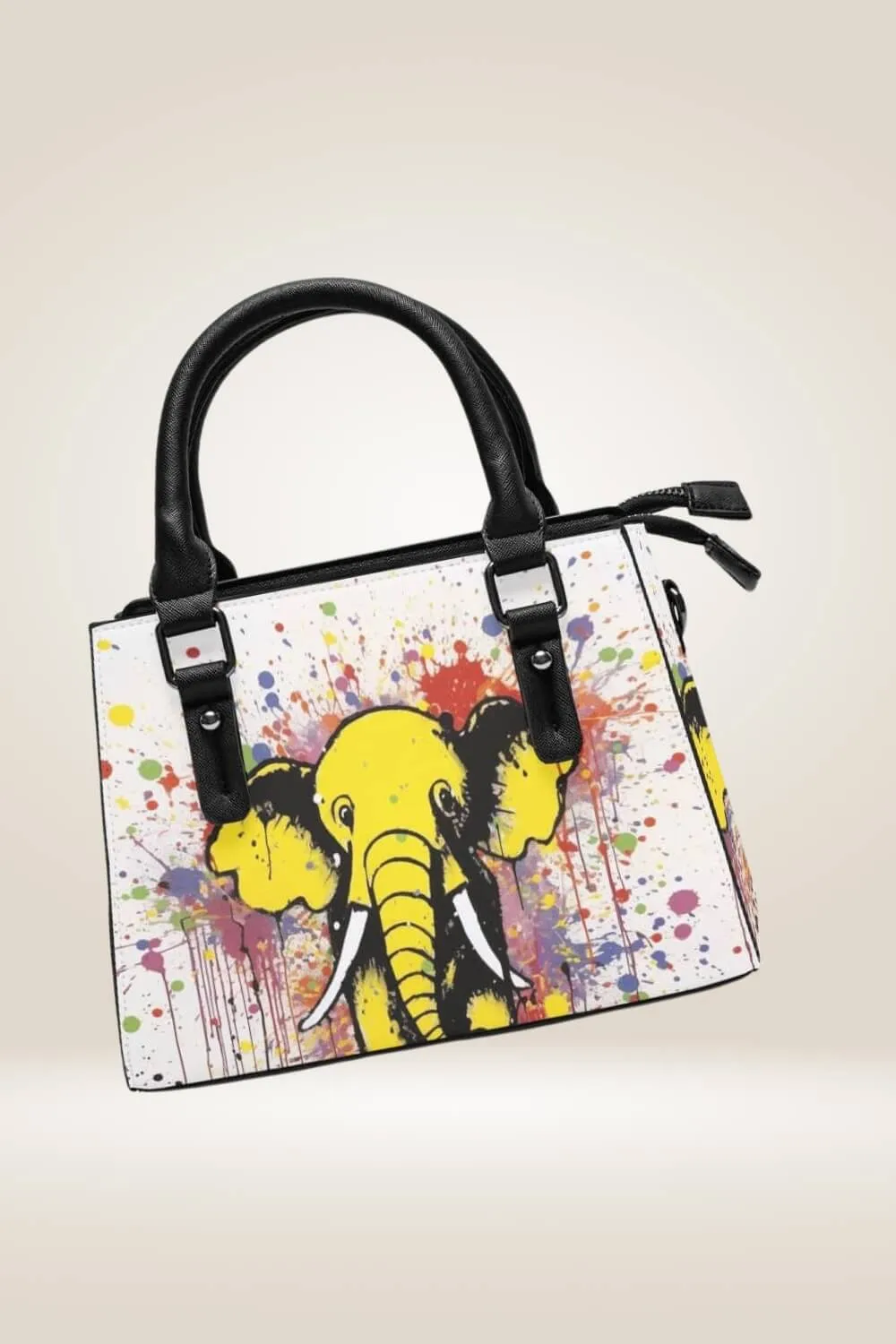 Cartoon Yellow Elephant Satchel Bag