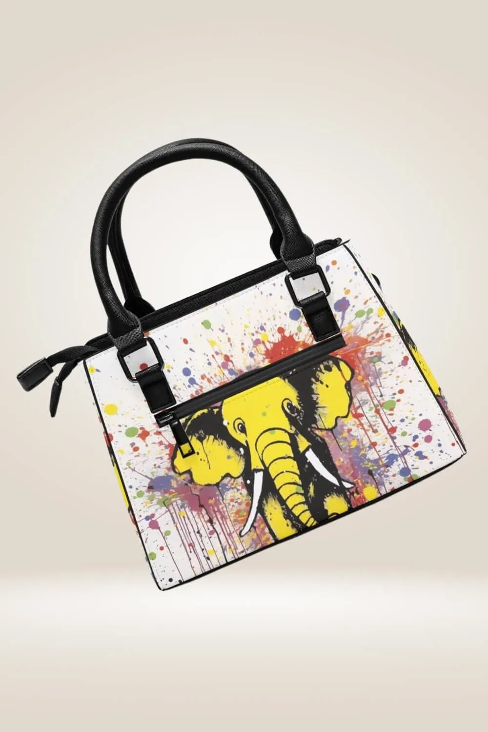 Cartoon Yellow Elephant Satchel Bag