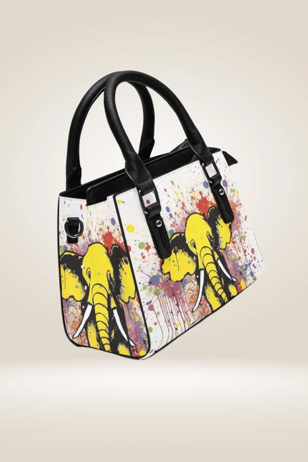 Cartoon Yellow Elephant Satchel Bag