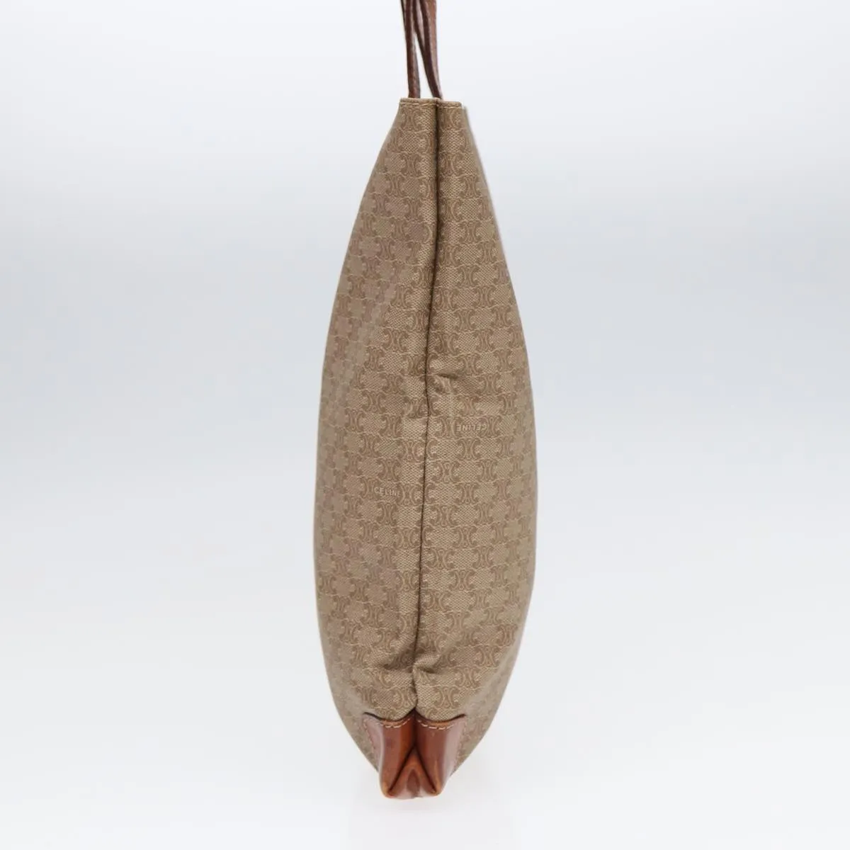 CELINE Macadam Canvas Hand Bag Beige Auth fm3782