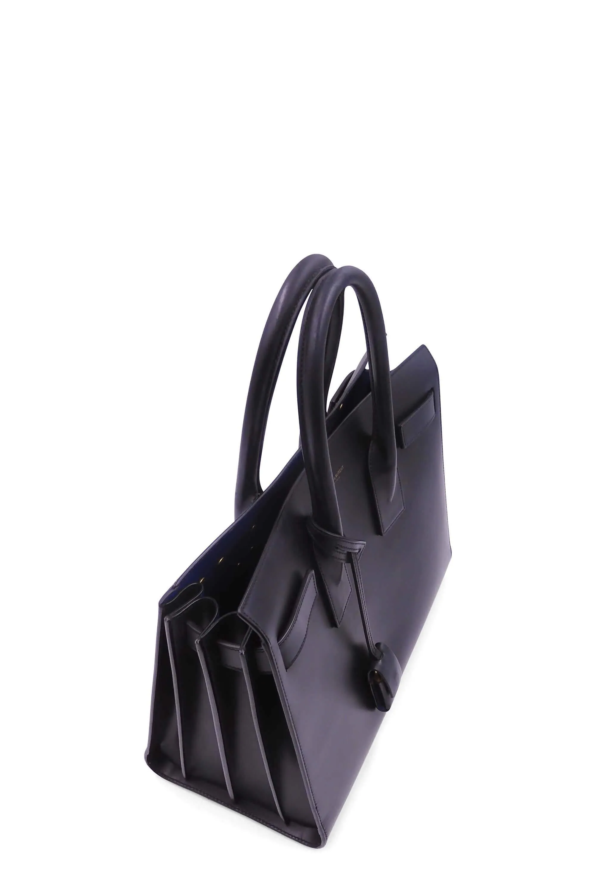 Classic Small Sac De Jour Black Blue In Smooth Leather