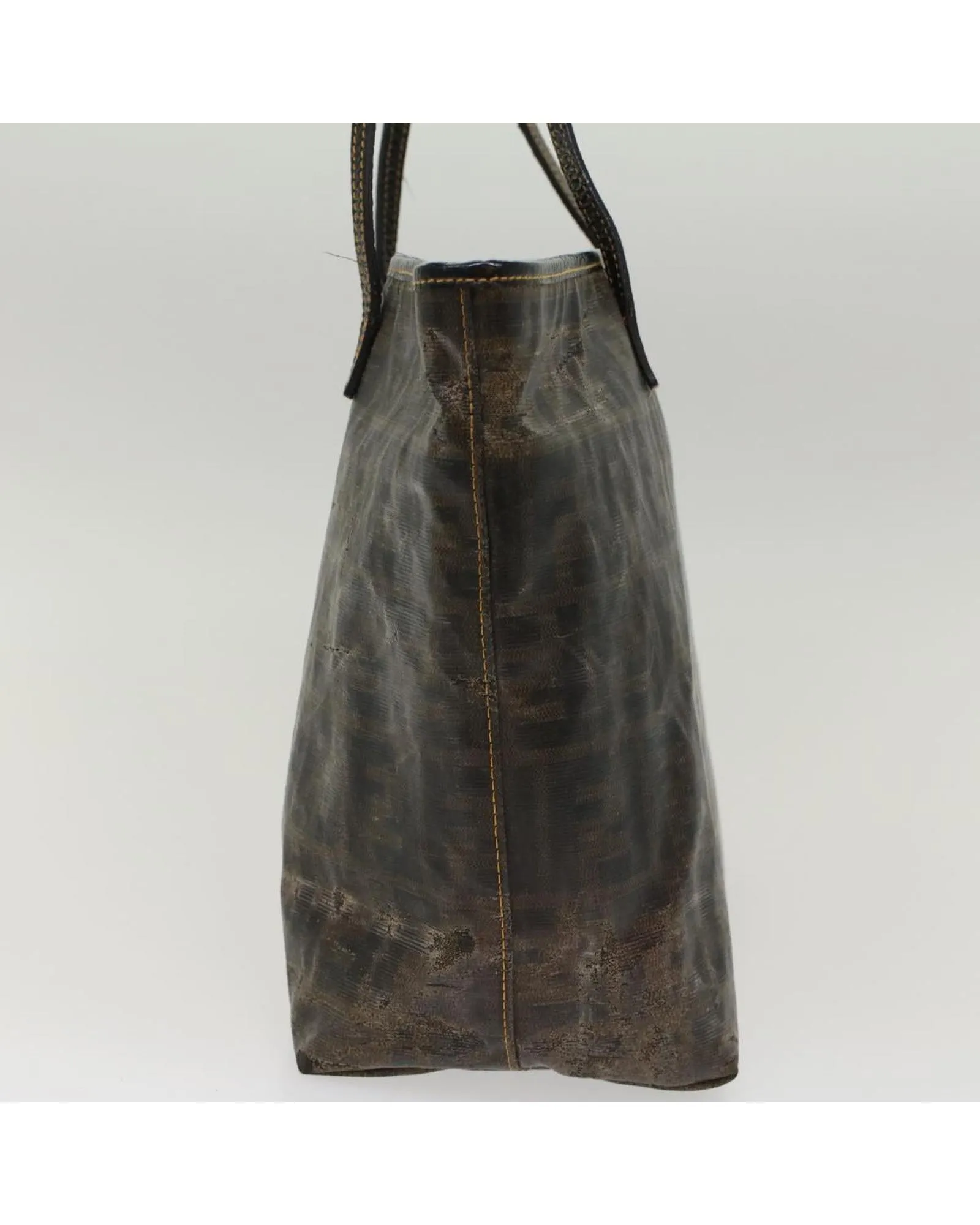 Coated Canvas Tote Bag with Zucca Print
