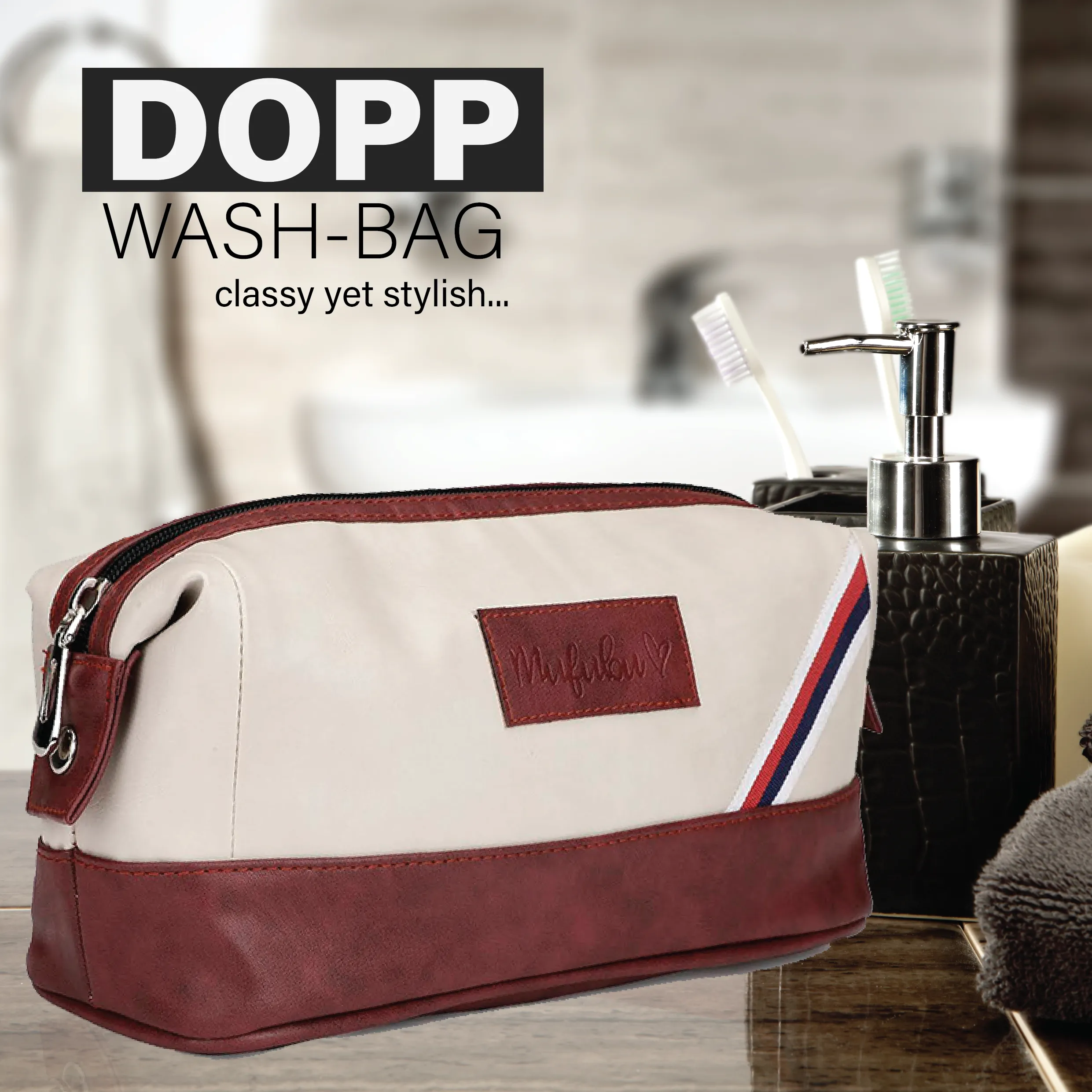 DOPP Wash Bag - Cherry Cream