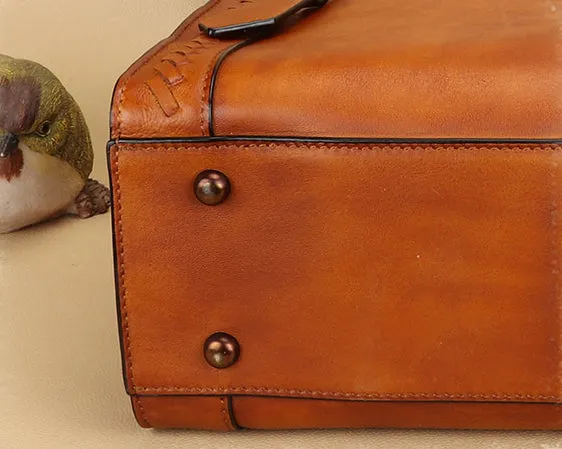 Elegant Womens Leather Crossbody Tote Shoulder Purse