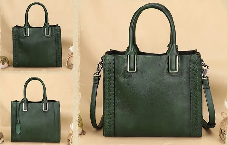 Elegant Womens Leather Crossbody Tote Shoulder Purse