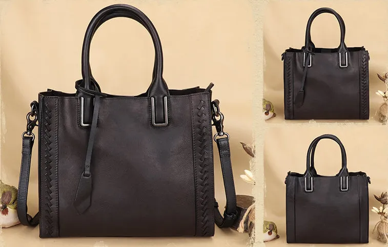 Elegant Womens Leather Crossbody Tote Shoulder Purse