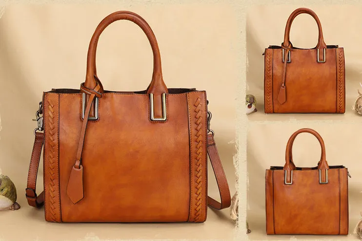 Elegant Womens Leather Crossbody Tote Shoulder Purse