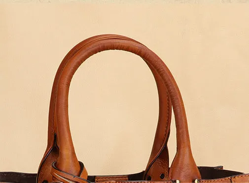 Elegant Womens Leather Crossbody Tote Shoulder Purse