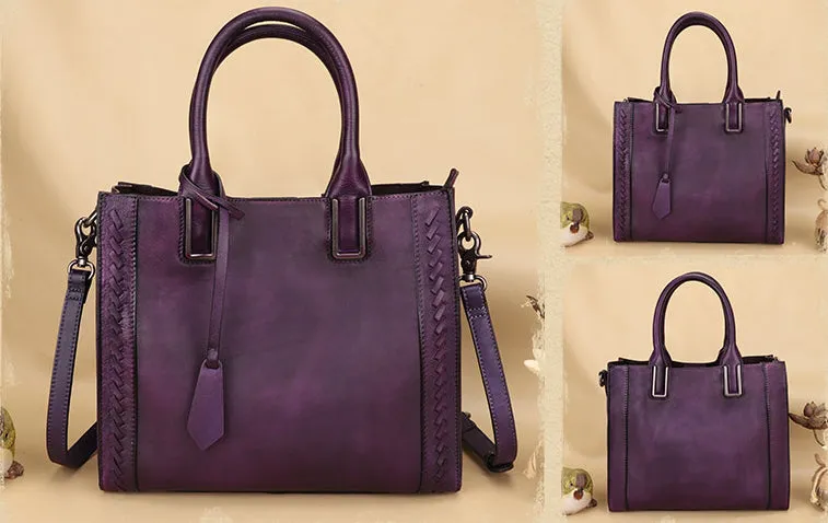Elegant Womens Leather Crossbody Tote Shoulder Purse