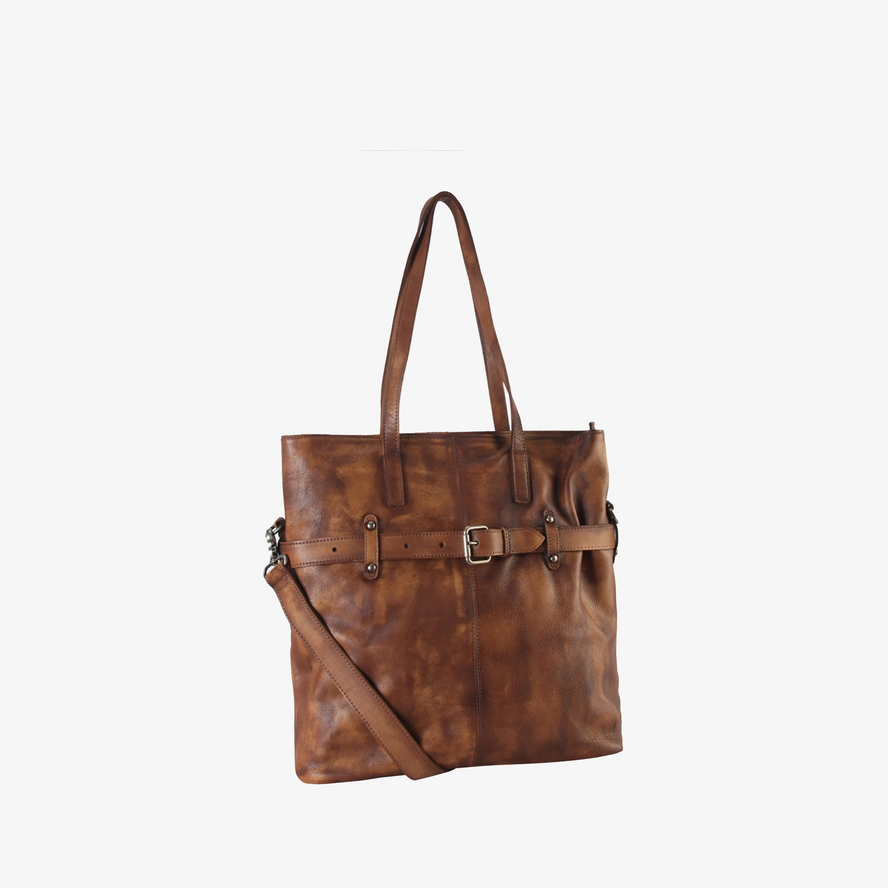 Genuine Leather Simple Design Shoulder Bag