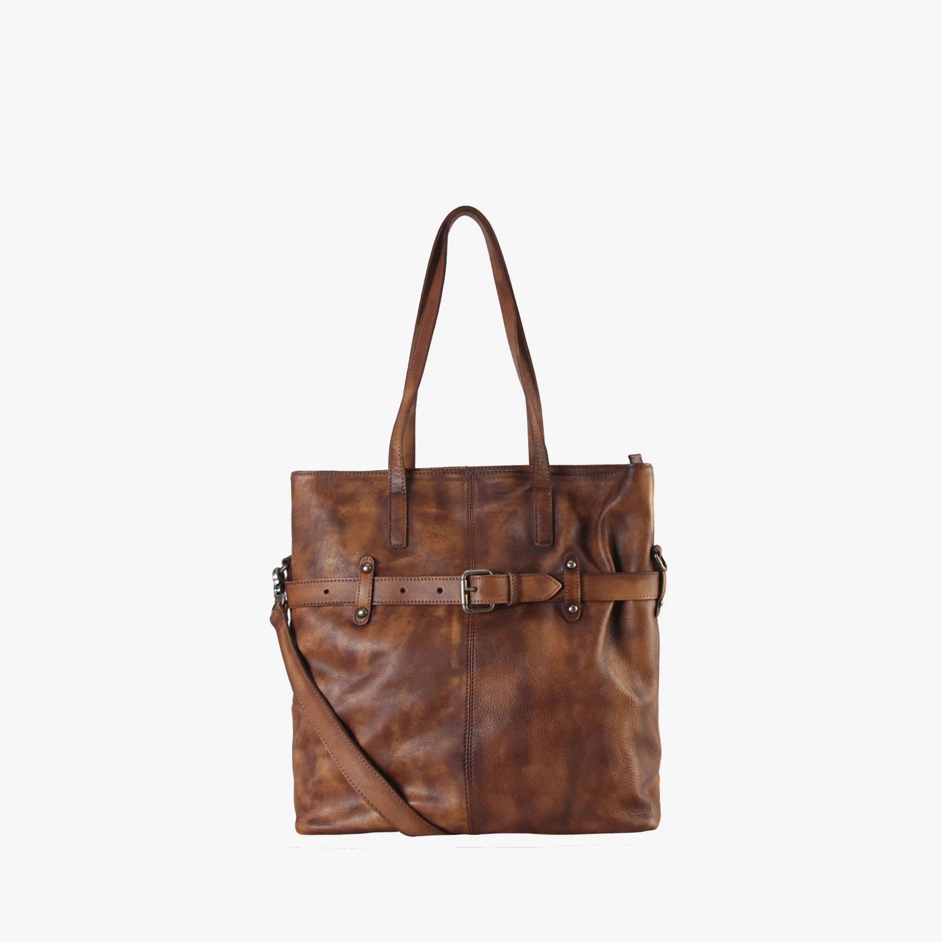 Genuine Leather Simple Design Shoulder Bag