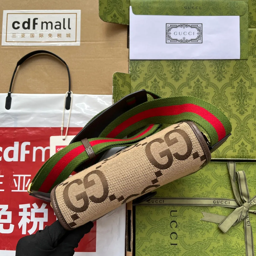 gg Jumbo gg Canvas Shoulder Bag Beige And Multicolor For Women, Women&#8217;s Bags 7.8in/20cm gg‎ ‎‎‎699438 UKMDG 2570