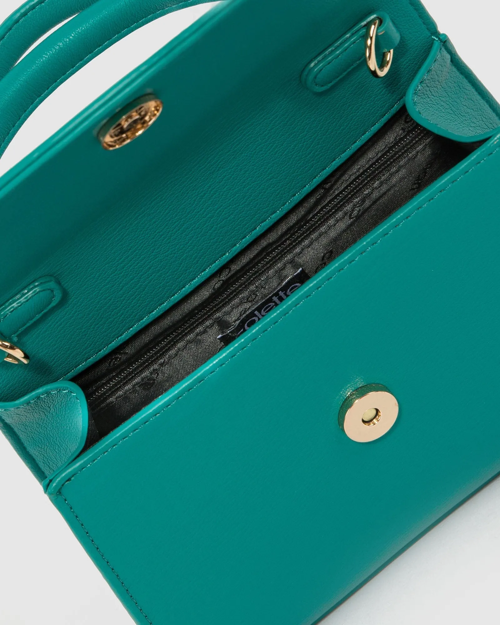 Green Frankie Top Handle Bag