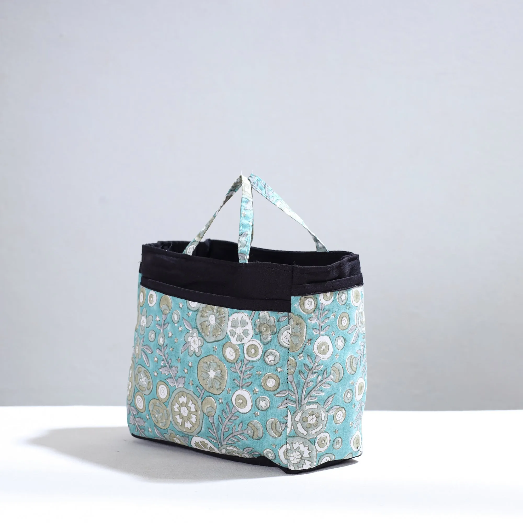 Green - Handmade Cotton Multipurpose Cosmetic/Toiletry Bag 09