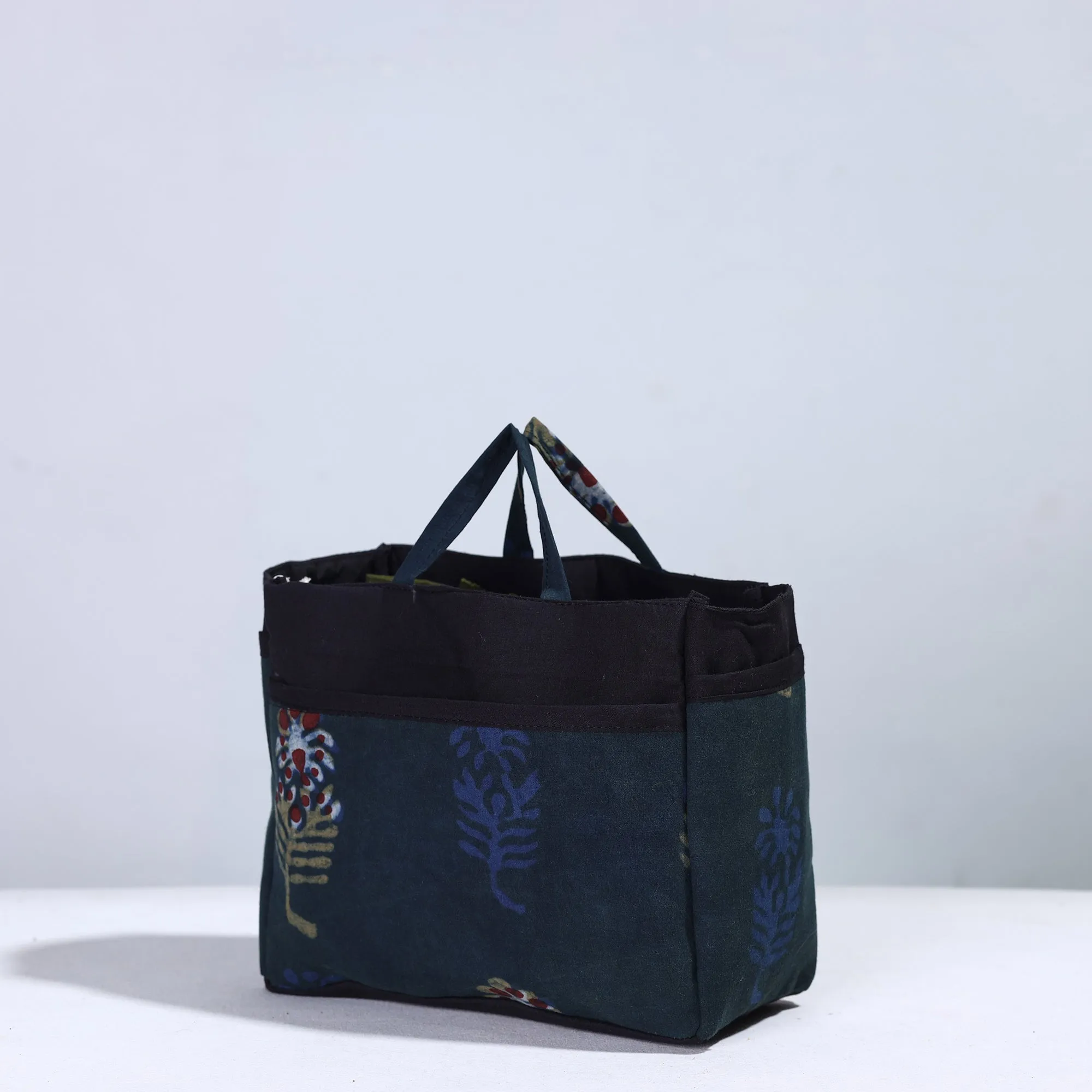 Green - Handmade Cotton Multipurpose Cosmetic/Toiletry Bag 11