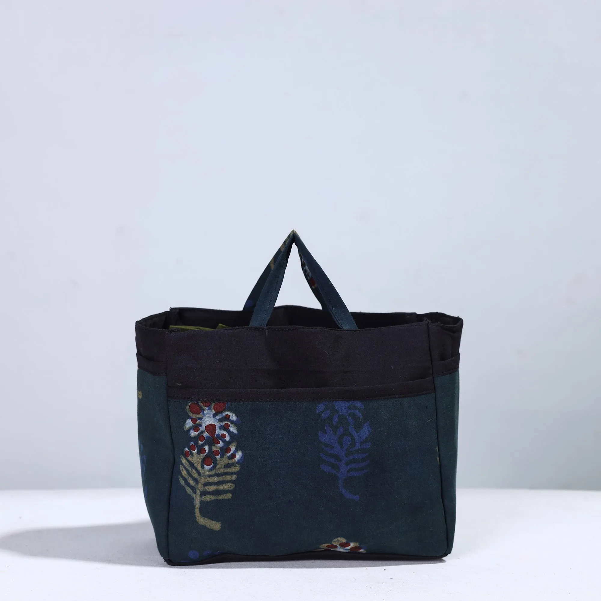 Green - Handmade Cotton Multipurpose Cosmetic/Toiletry Bag 11