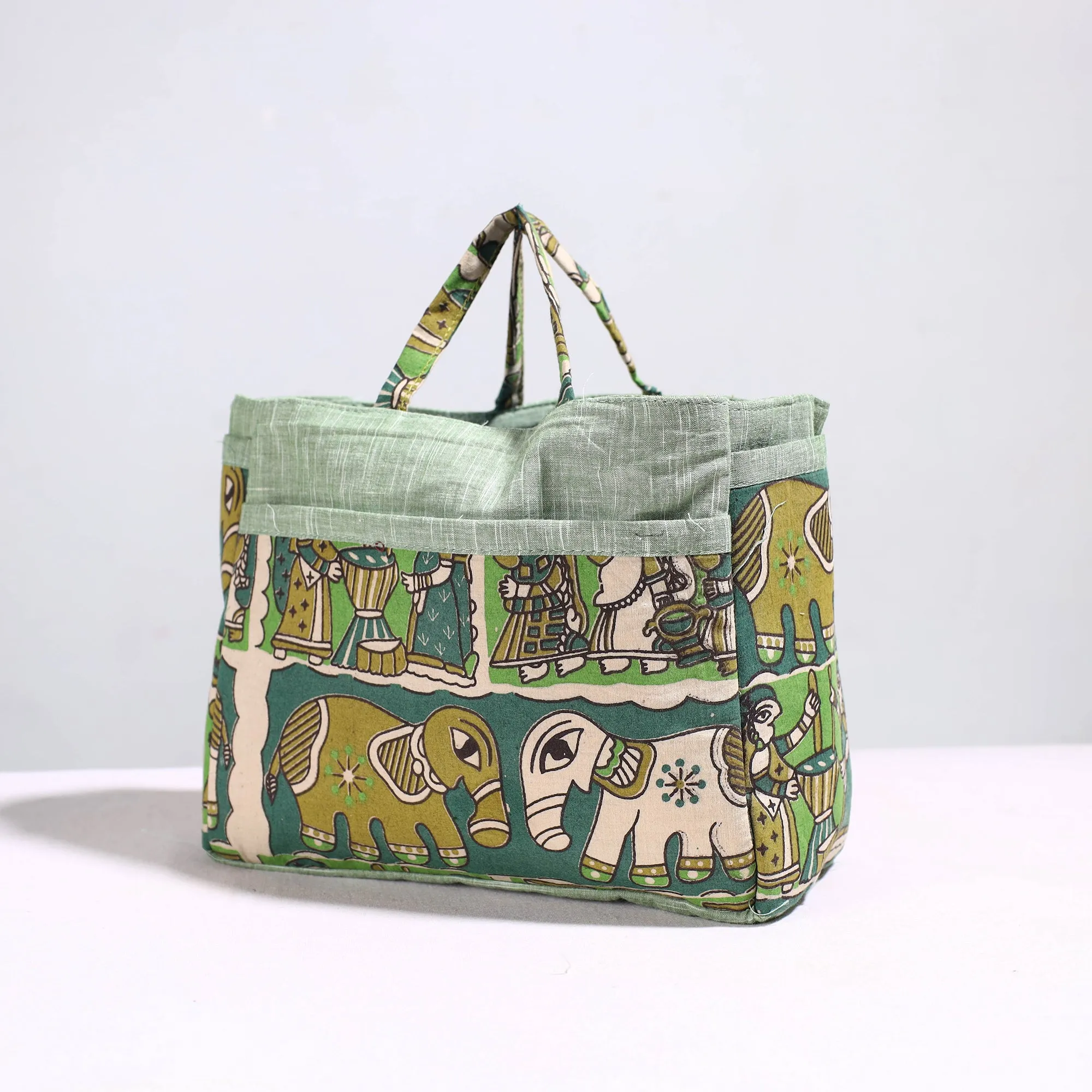 Green - Handmade Cotton Multipurpose Cosmetic/Toiletry Bag 13
