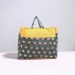 Green - Handmade Cotton Multipurpose Cosmetic/Toiletry Bag 21