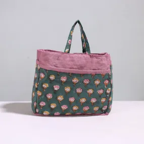 Green - Handmade Cotton Multipurpose Cosmetic/Toiletry Bag 46