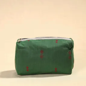 Green - Jacquard Cotton Toiletry Pouch