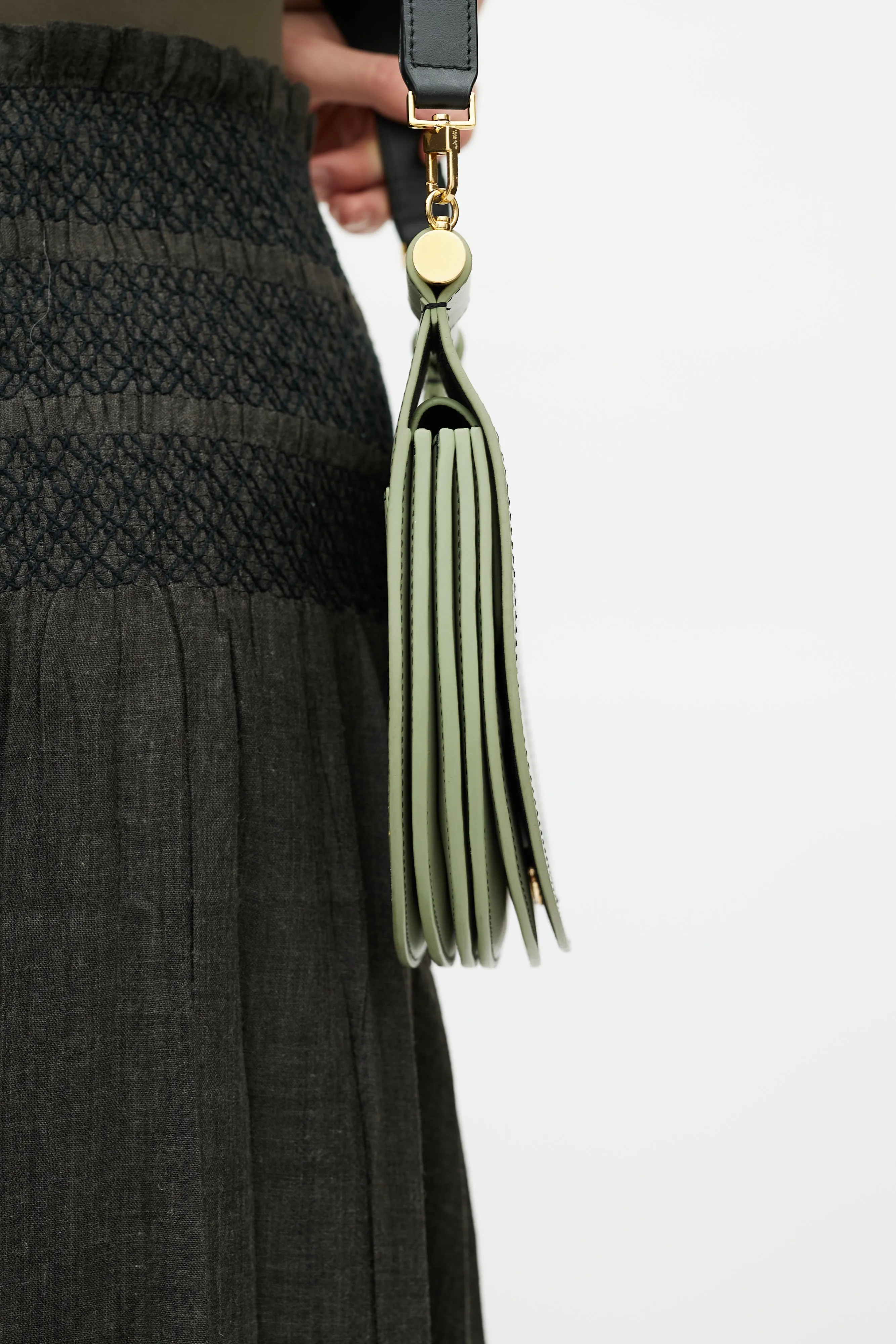 Green Leather Odessa Crossbody Bag