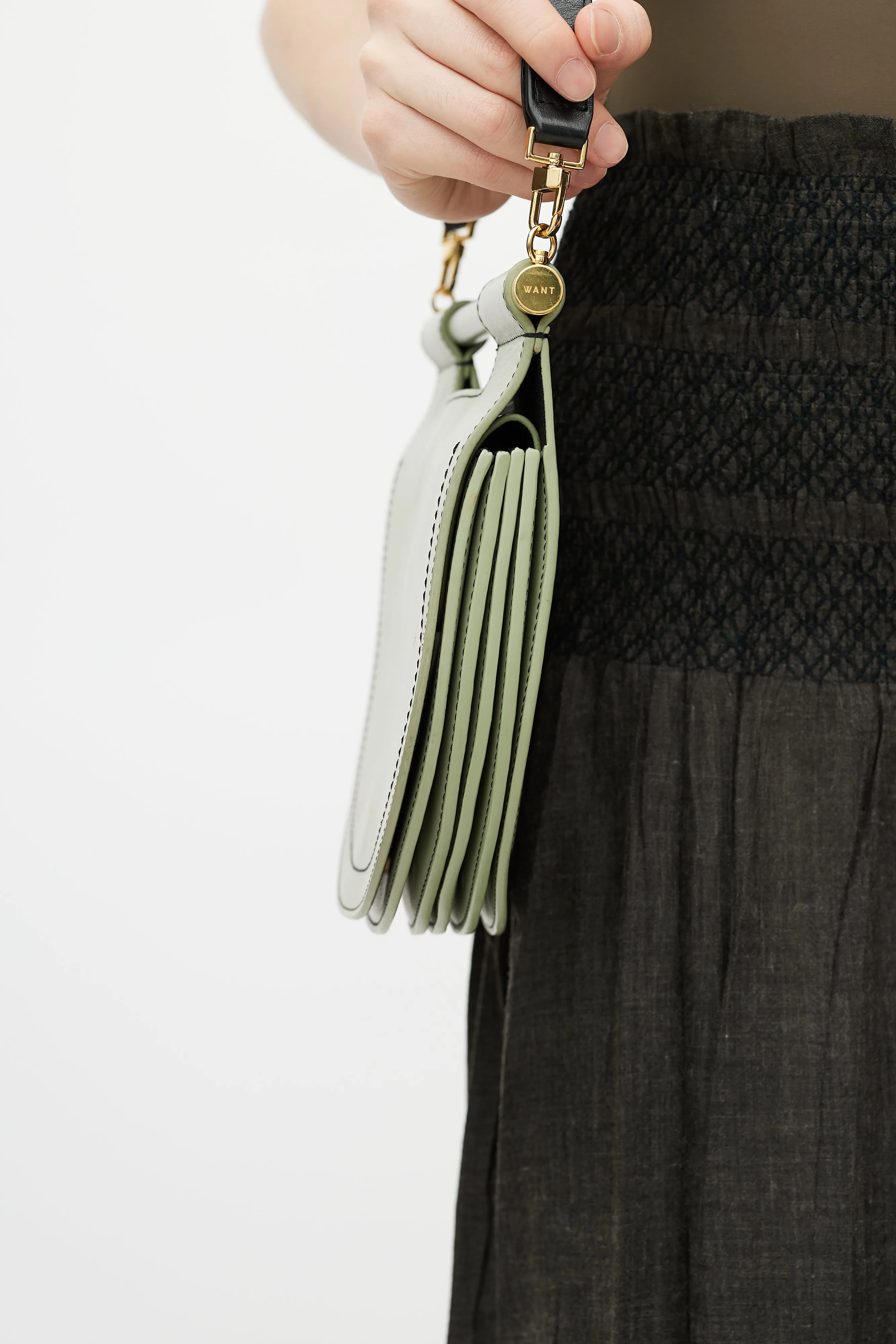 Green Leather Odessa Crossbody Bag