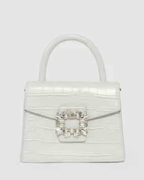 Grey Eleanor Top Handle Bag
