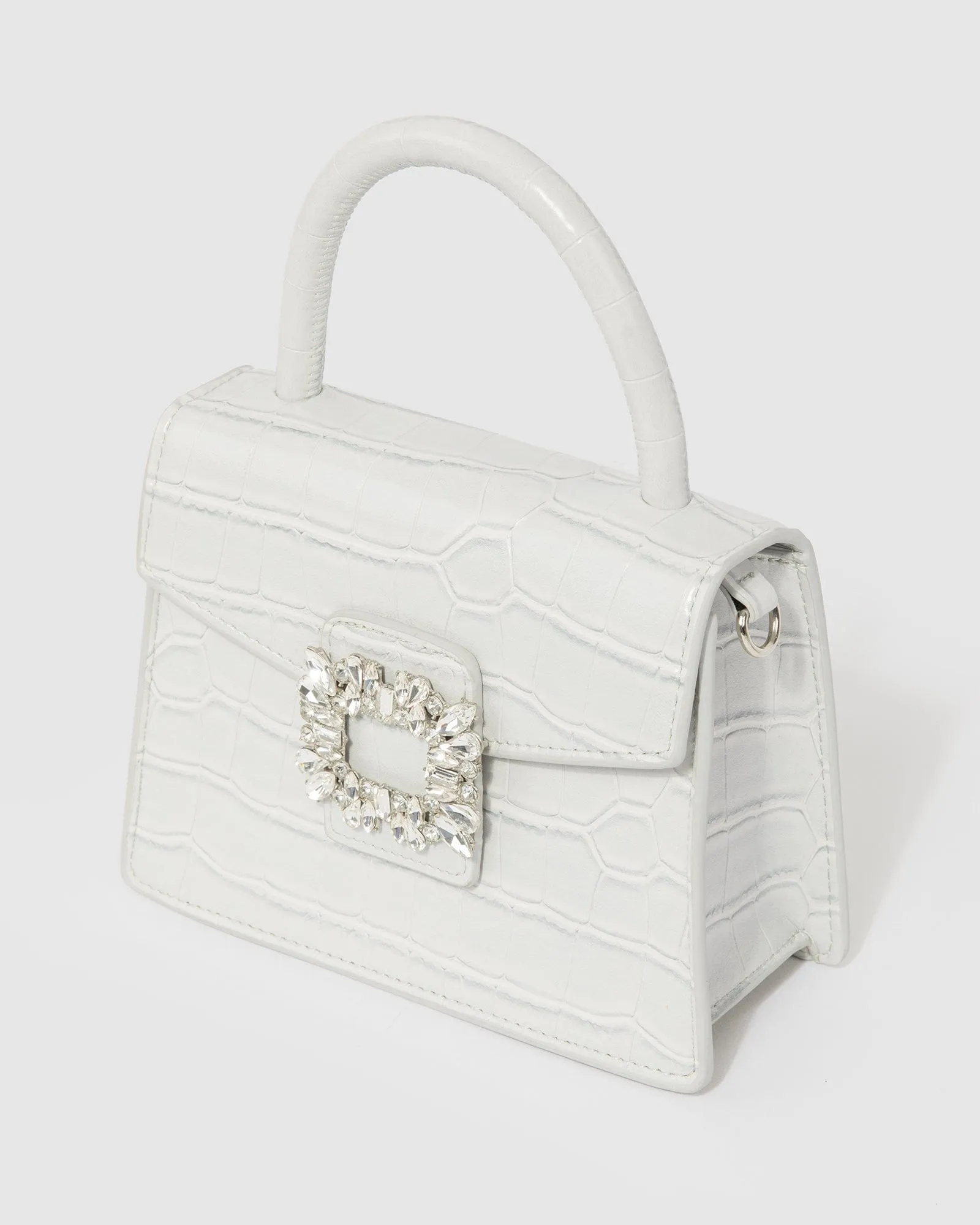 Grey Eleanor Top Handle Bag