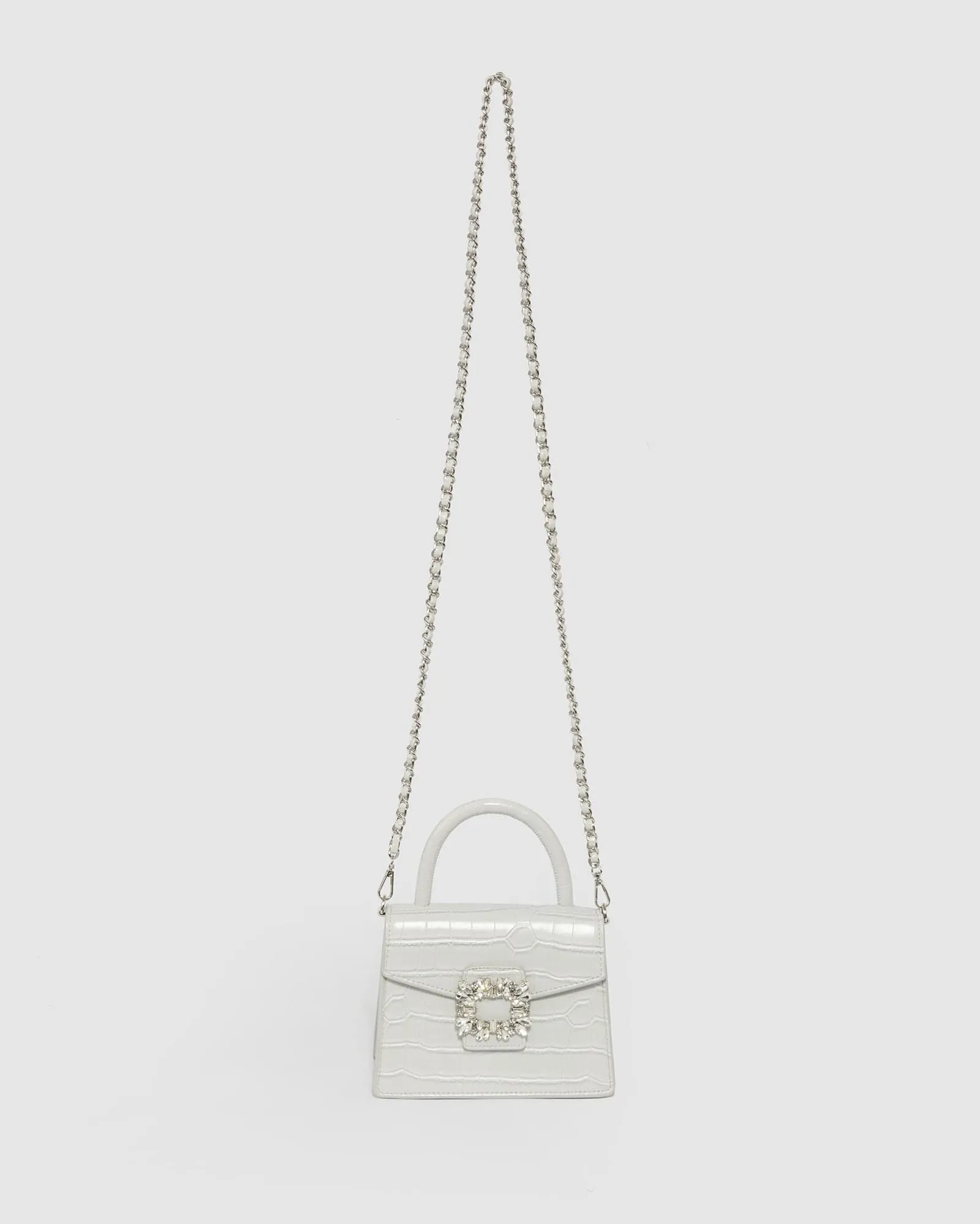 Grey Eleanor Top Handle Bag